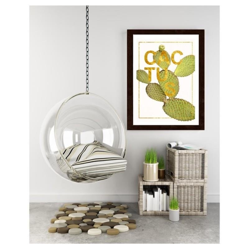 Glezna brūnā rāmī - Cactus 3 Home Trends DECO