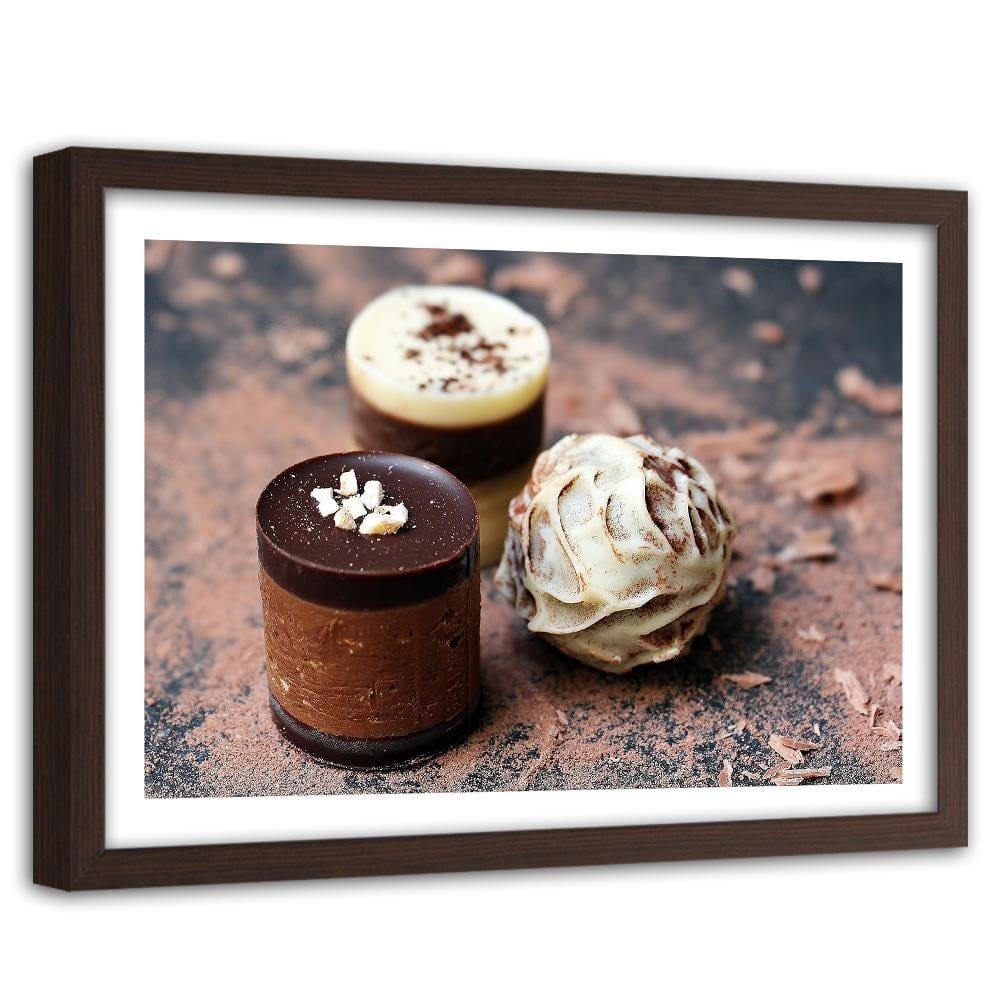 Glezna brūnā rāmī - Candy Maker Home Trends DECO
