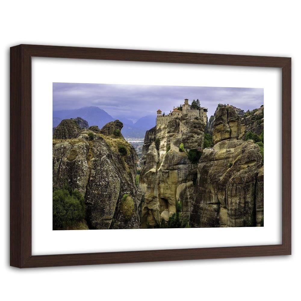 Glezna brūnā rāmī - Castle On The Rocks Home Trends DECO