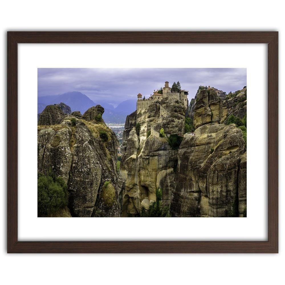 Glezna brūnā rāmī - Castle On The Rocks Home Trends DECO
