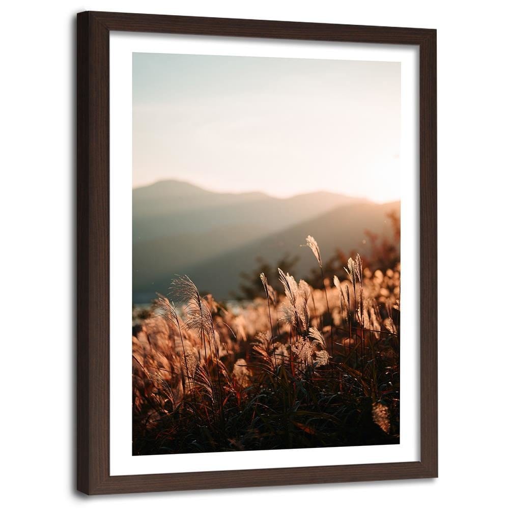 Glezna brūnā rāmī - Cereals And Mountains Home Trends DECO