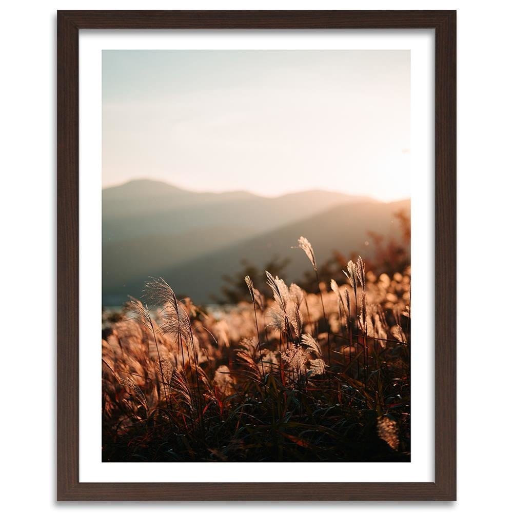 Glezna brūnā rāmī - Cereals And Mountains Home Trends DECO