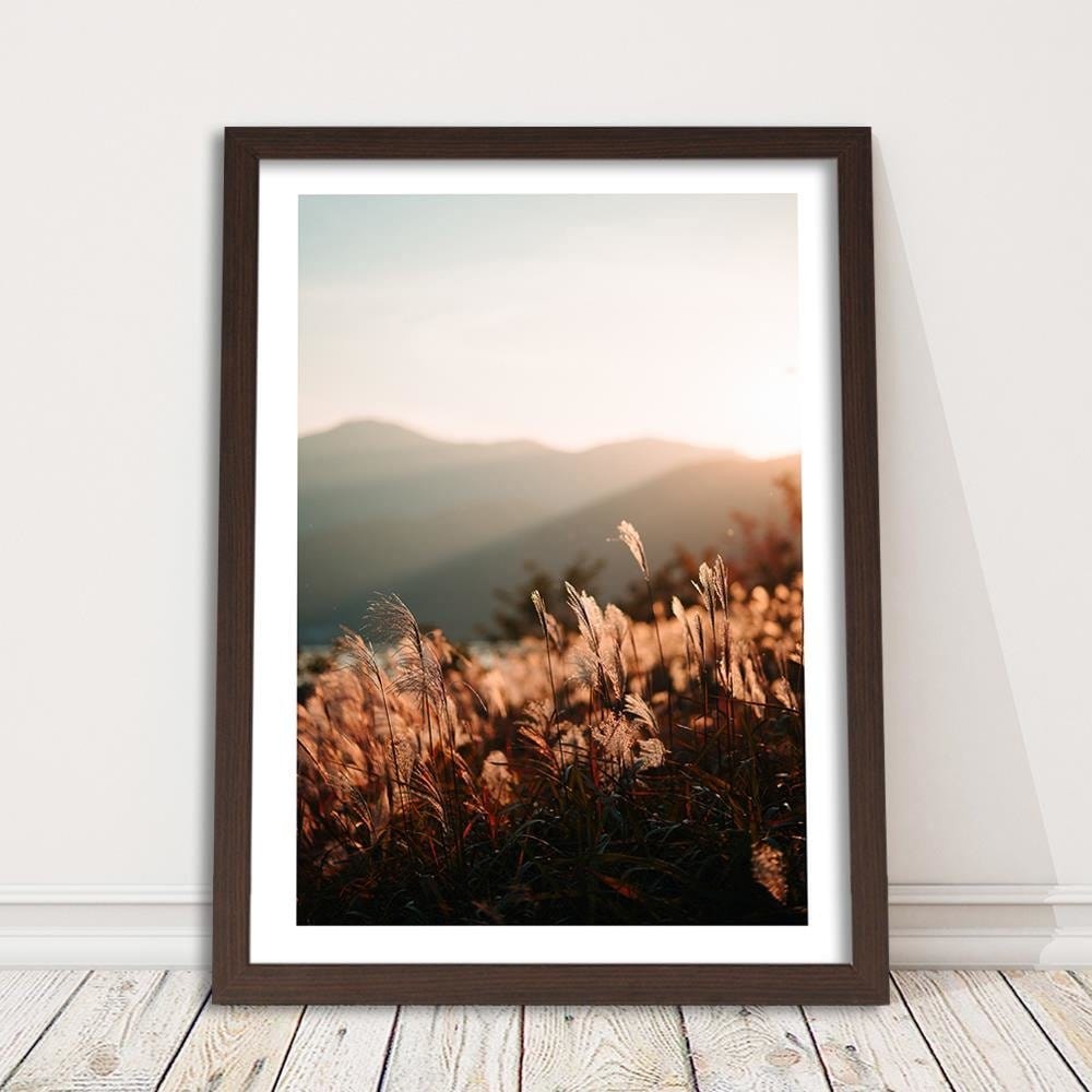 Glezna brūnā rāmī - Cereals And Mountains Home Trends DECO