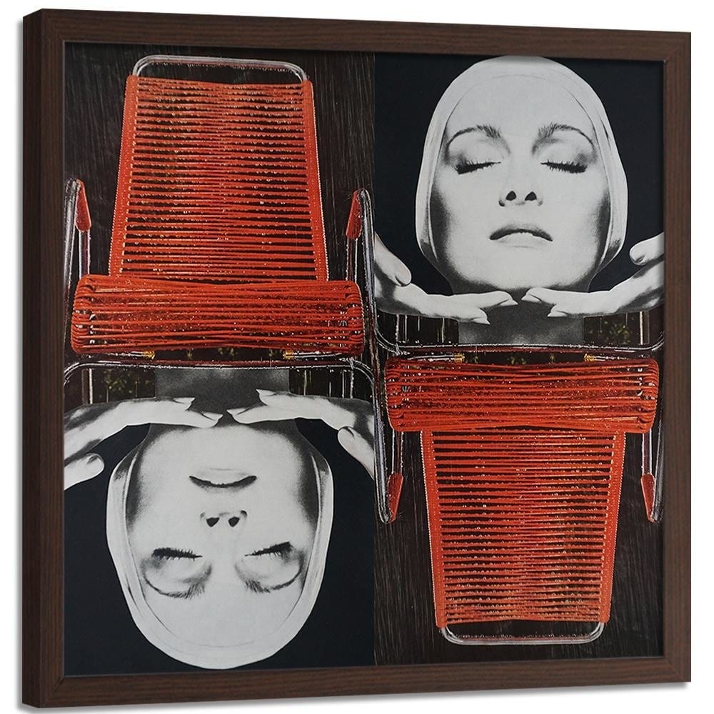 Glezna brūnā rāmī - China Woman Home Trends DECO
