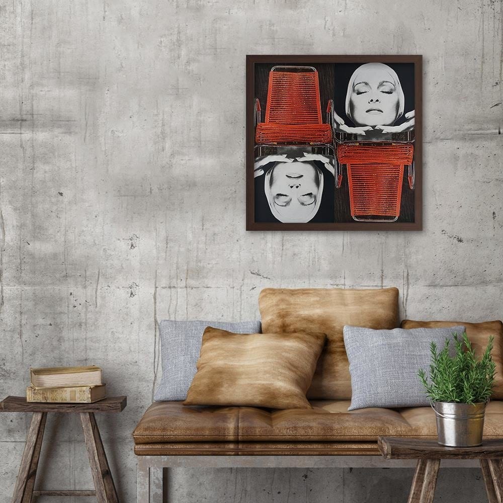 Glezna brūnā rāmī - China Woman Home Trends DECO