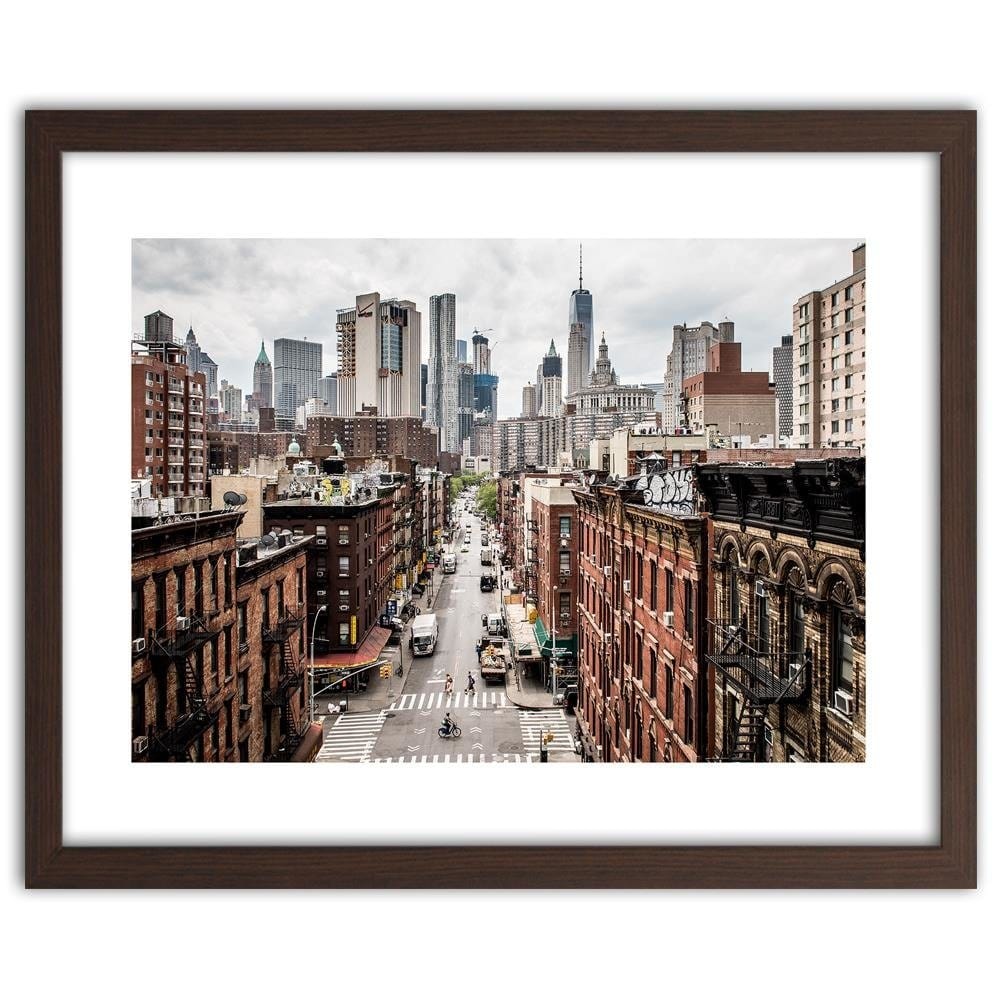 Glezna brūnā rāmī - Chinatown In New York City Home Trends DECO