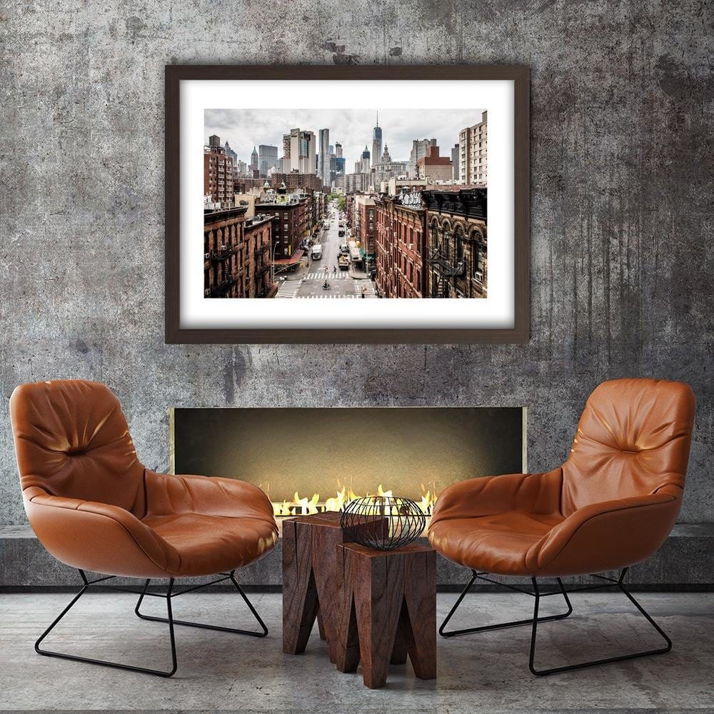 Glezna brūnā rāmī - Chinatown In New York City Home Trends DECO
