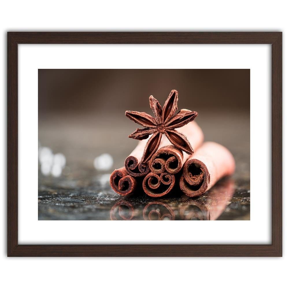 Glezna brūnā rāmī - Cinnamon Sticks Home Trends DECO