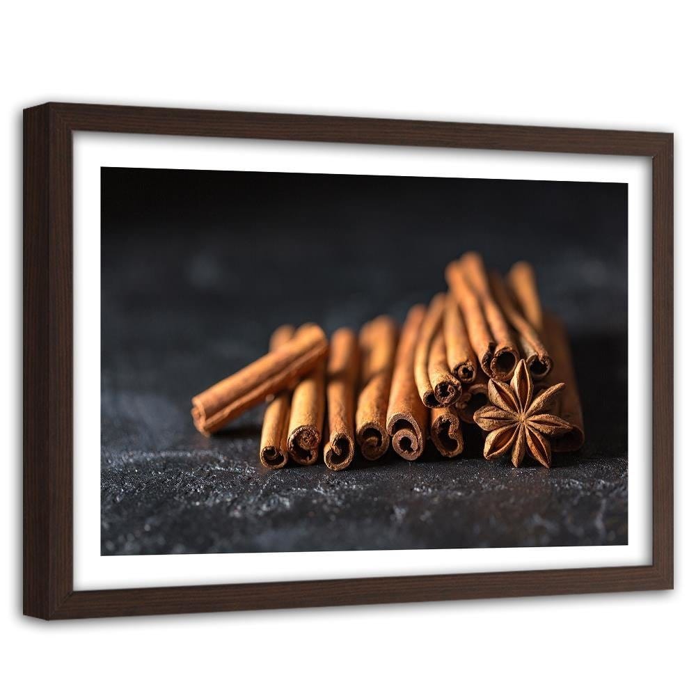 Glezna brūnā rāmī - Cinnamon Sticks Home Trends DECO