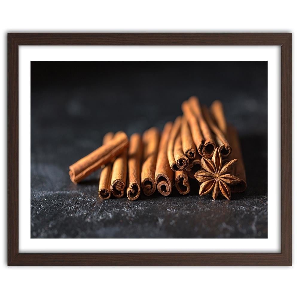 Glezna brūnā rāmī - Cinnamon Sticks Home Trends DECO