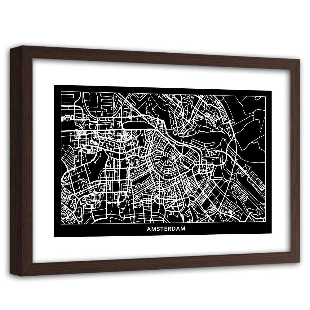Glezna brūnā rāmī - City Amsterdam Home Trends DECO