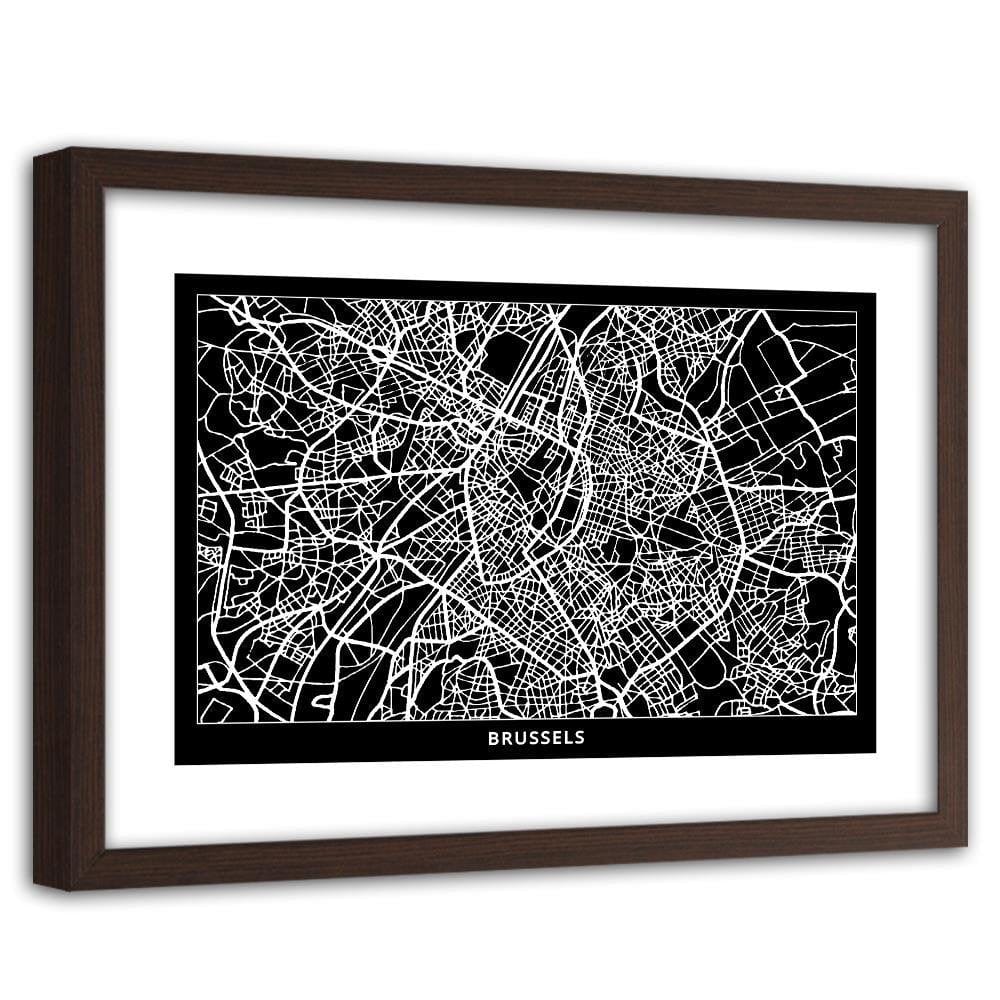 Glezna brūnā rāmī - City Brussels Home Trends DECO