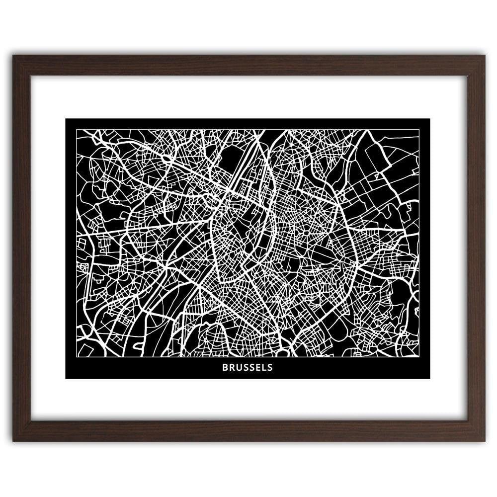 Glezna brūnā rāmī - City Brussels Home Trends DECO