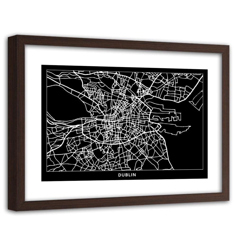 Glezna brūnā rāmī - City Dublin Home Trends DECO