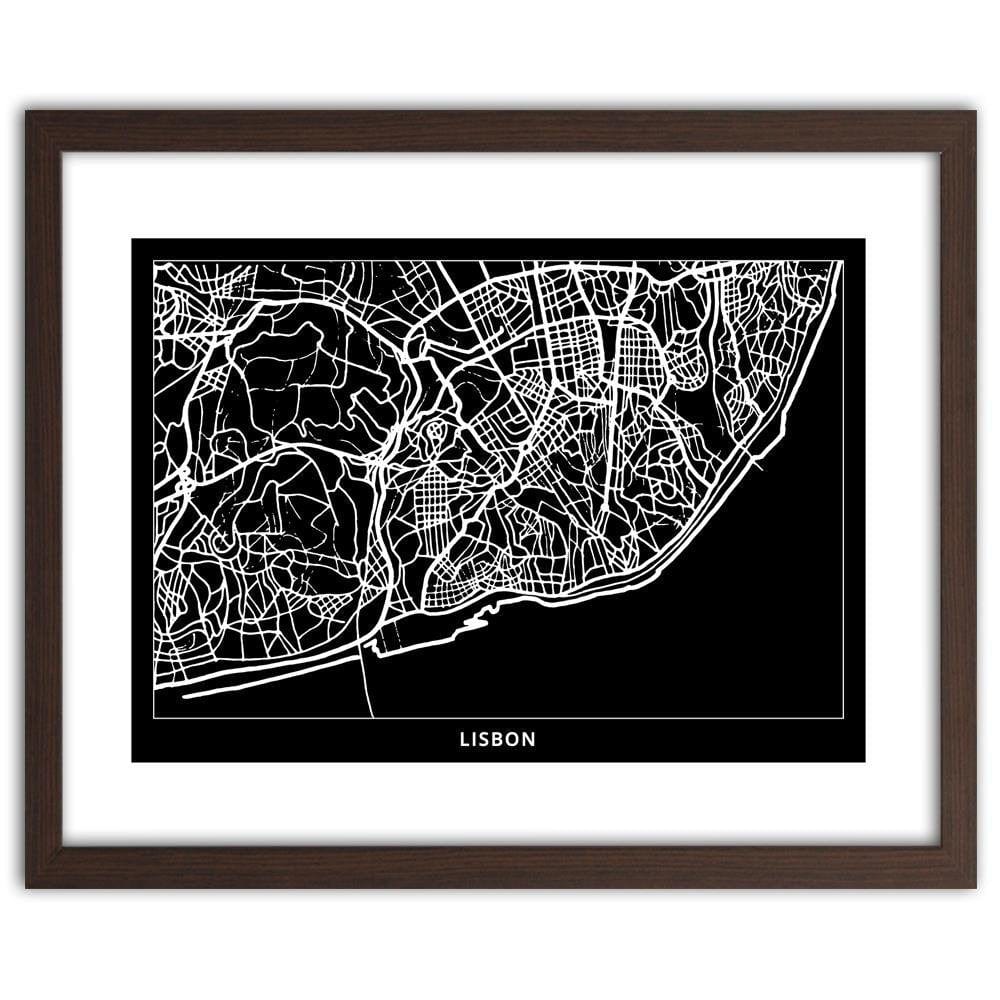 Glezna brūnā rāmī - City Lisbon Home Trends DECO
