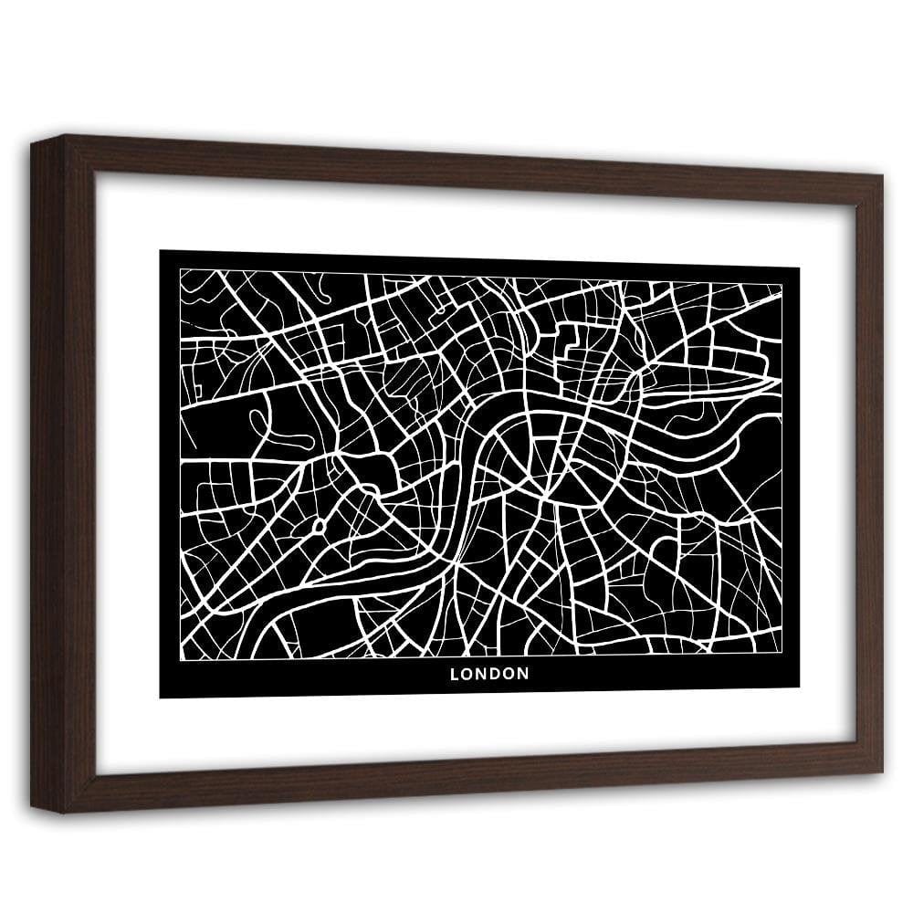Glezna brūnā rāmī - City London Home Trends DECO