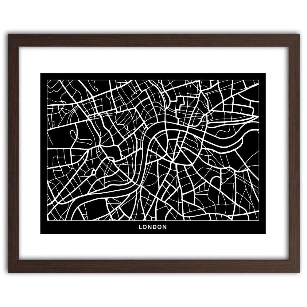 Glezna brūnā rāmī - City London Home Trends DECO
