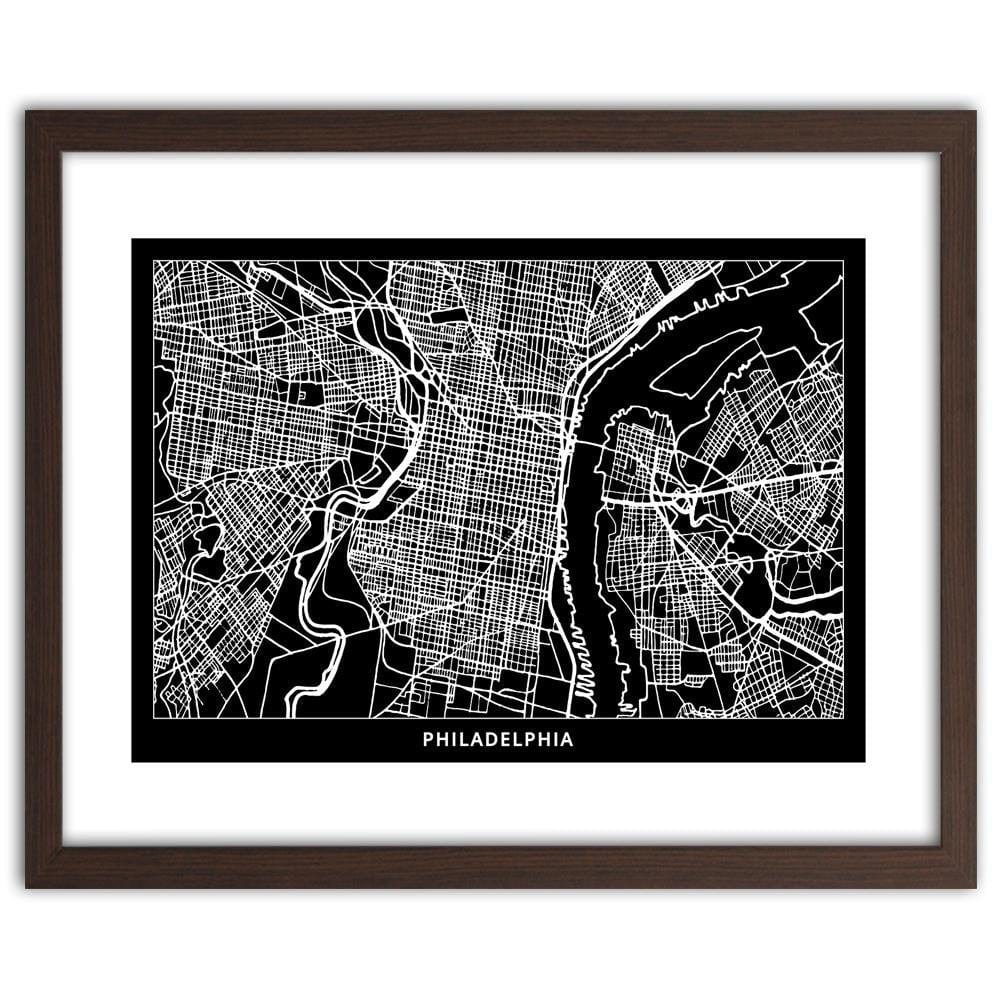 Glezna brūnā rāmī - City Philadelphia Home Trends DECO
