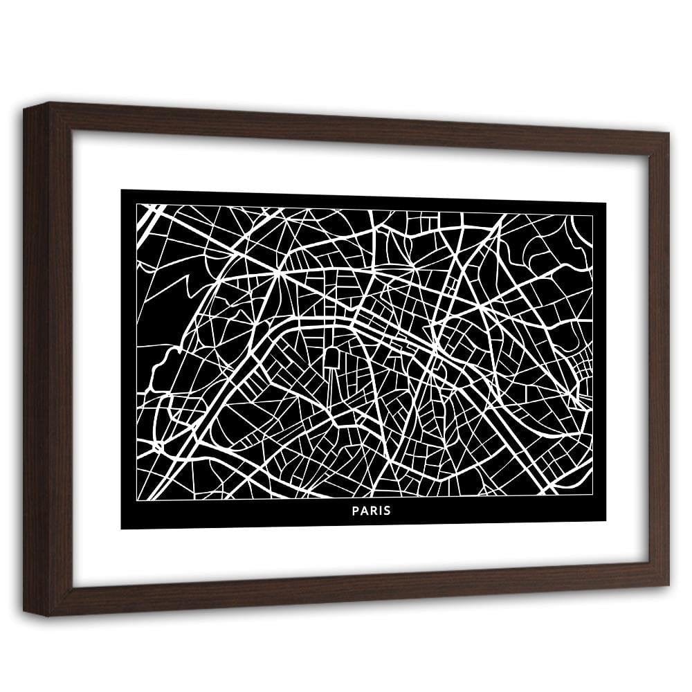 Glezna brūnā rāmī - City Plan Couples Home Trends DECO