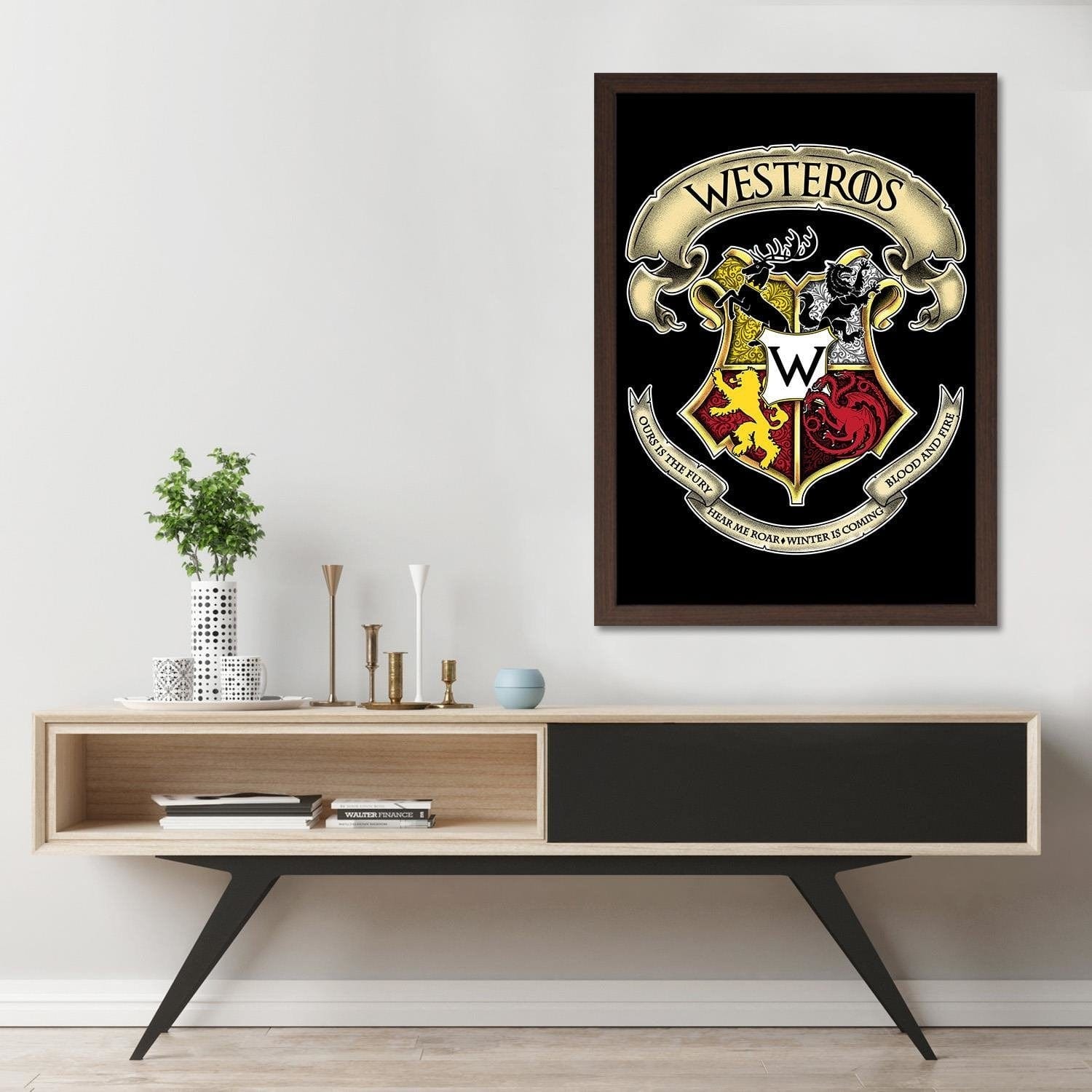 Glezna brūnā rāmī - Coat Of Arms Home Trends DECO