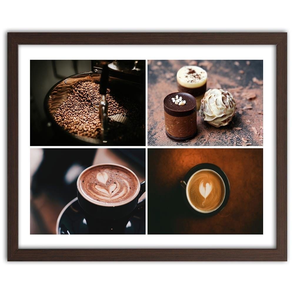Glezna brūnā rāmī - Coffee And Sweets Home Trends DECO