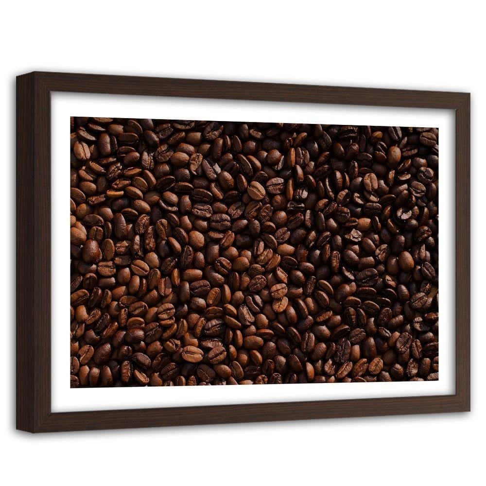 Glezna brūnā rāmī - Coffee Beans Home Trends DECO