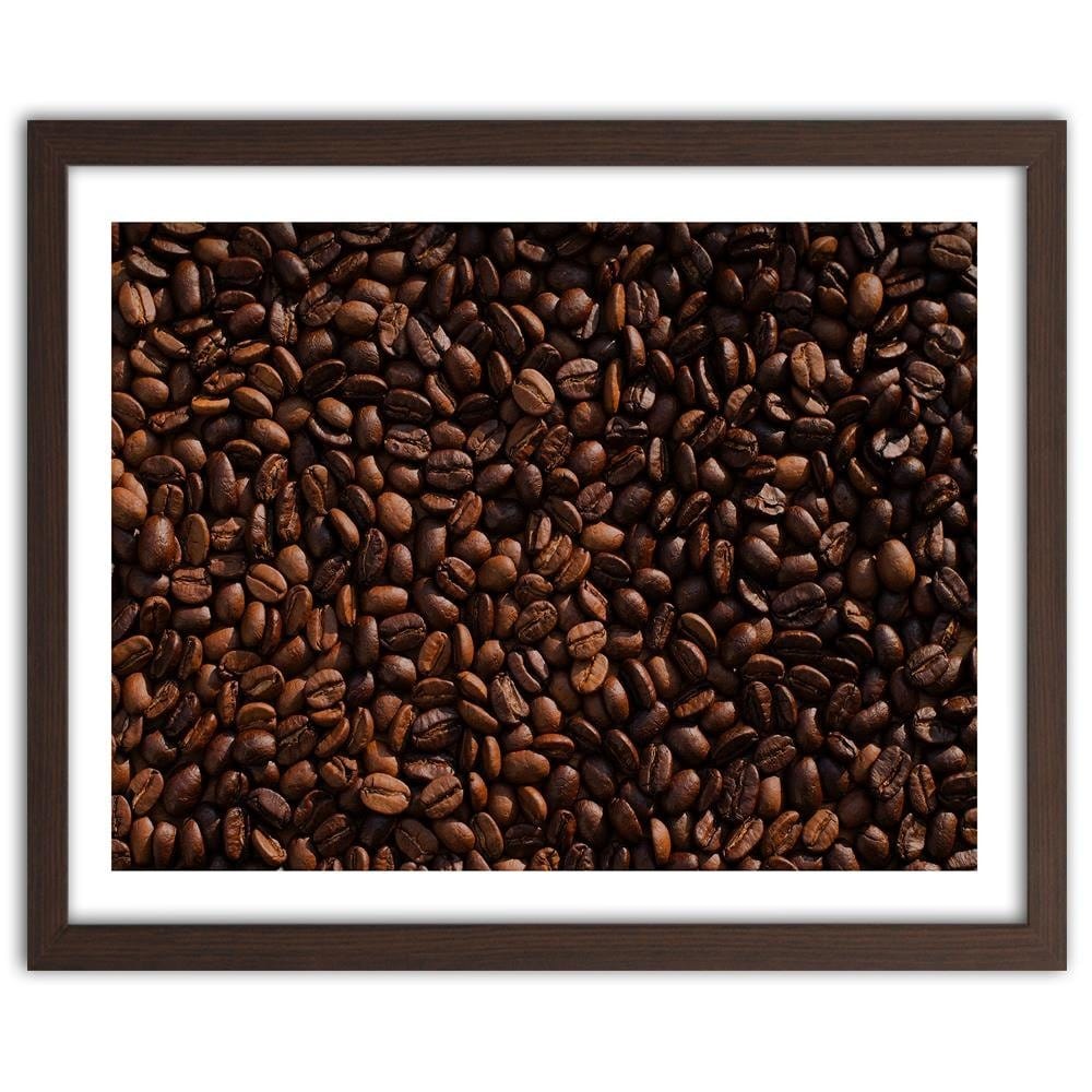 Glezna brūnā rāmī - Coffee Beans Home Trends DECO