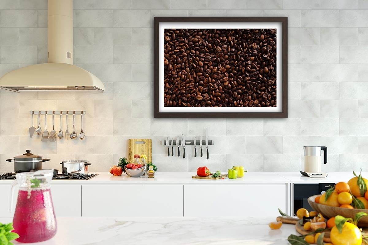 Glezna brūnā rāmī - Coffee Beans Home Trends DECO