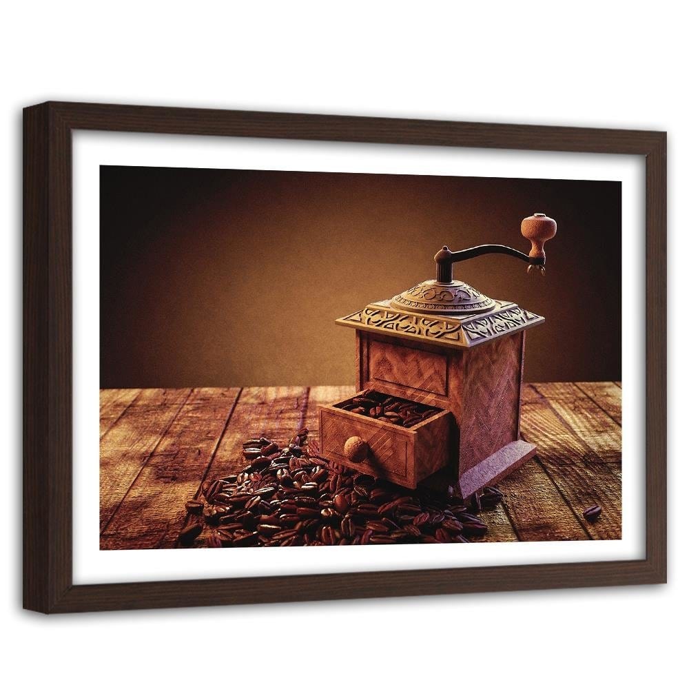 Glezna brūnā rāmī - Coffee Grinder Home Trends DECO