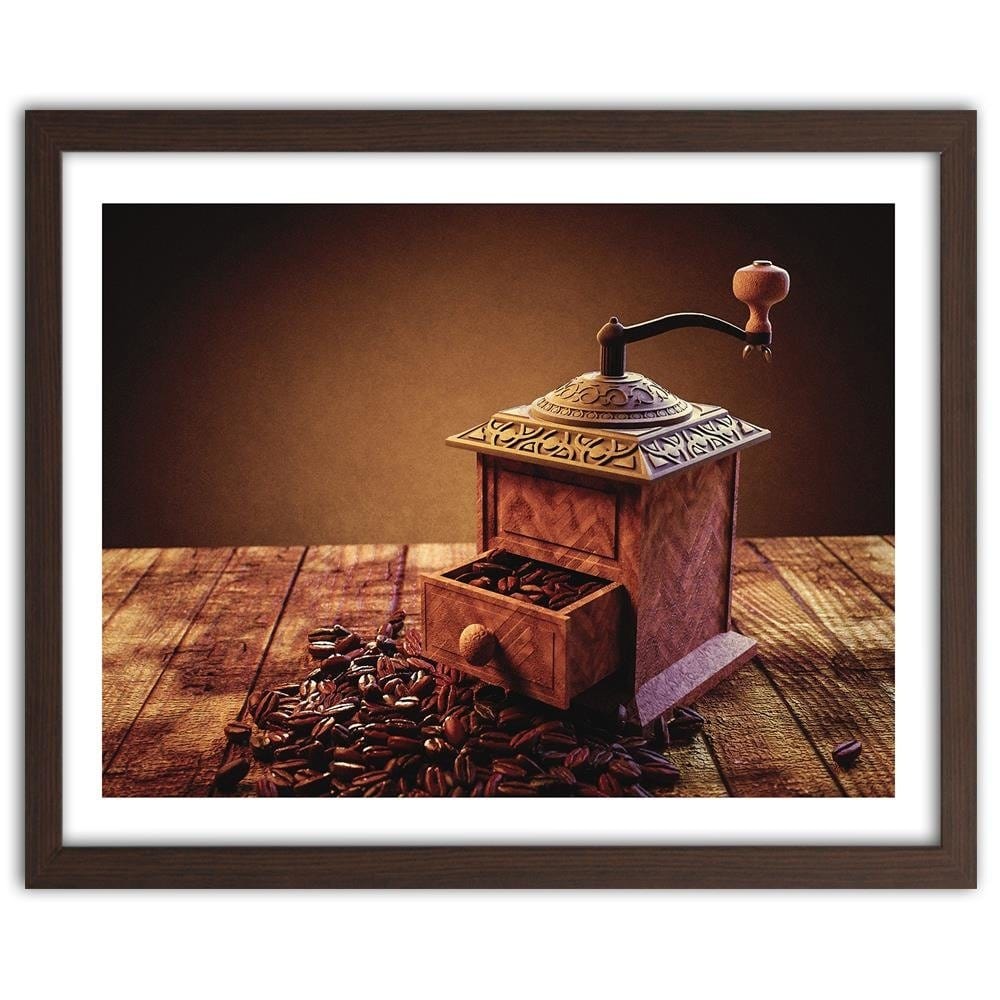Glezna brūnā rāmī - Coffee Grinder Home Trends DECO