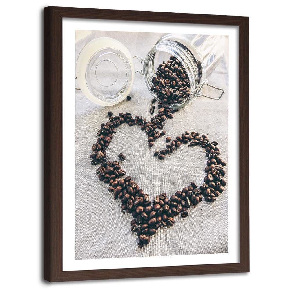Glezna brūnā rāmī - Coffee Love Home Trends DECO