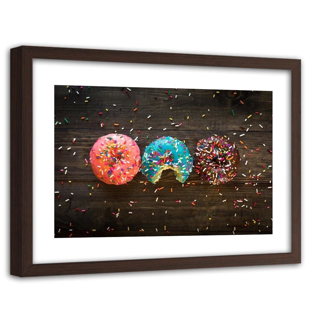Glezna brūnā rāmī - Colored Donat Home Trends DECO