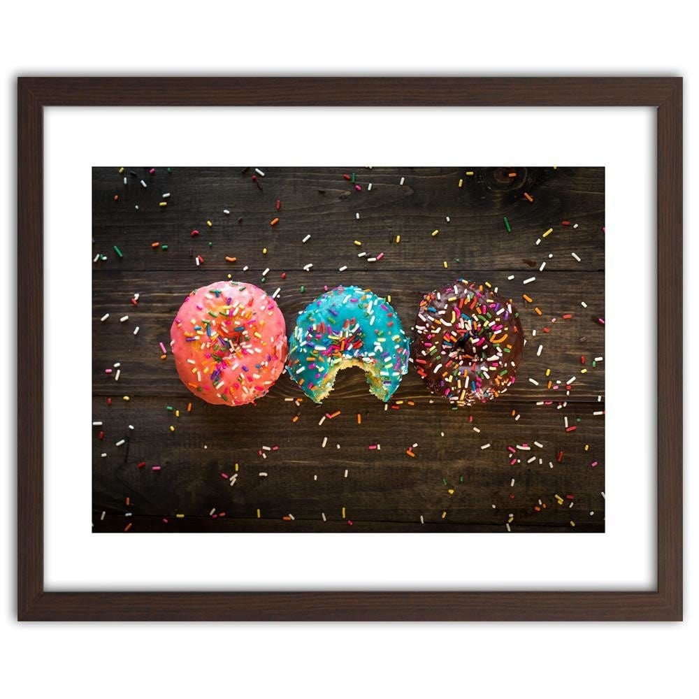 Glezna brūnā rāmī - Colored Donat Home Trends DECO