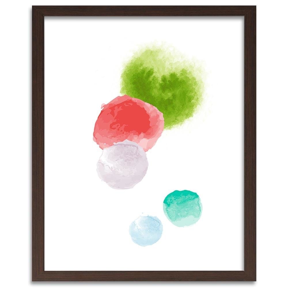 Glezna brūnā rāmī - Colored Dots Home Trends DECO