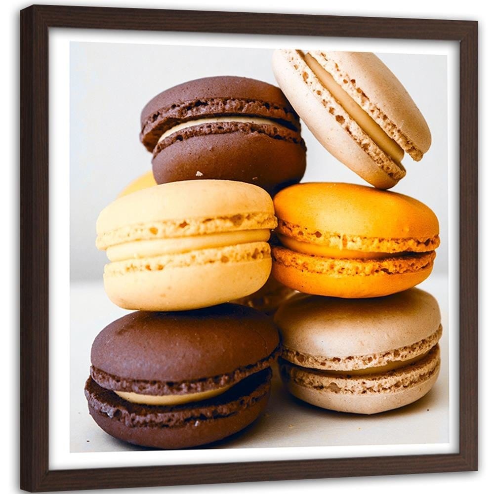 Glezna brūnā rāmī - Colored Macaroons 2 Home Trends DECO
