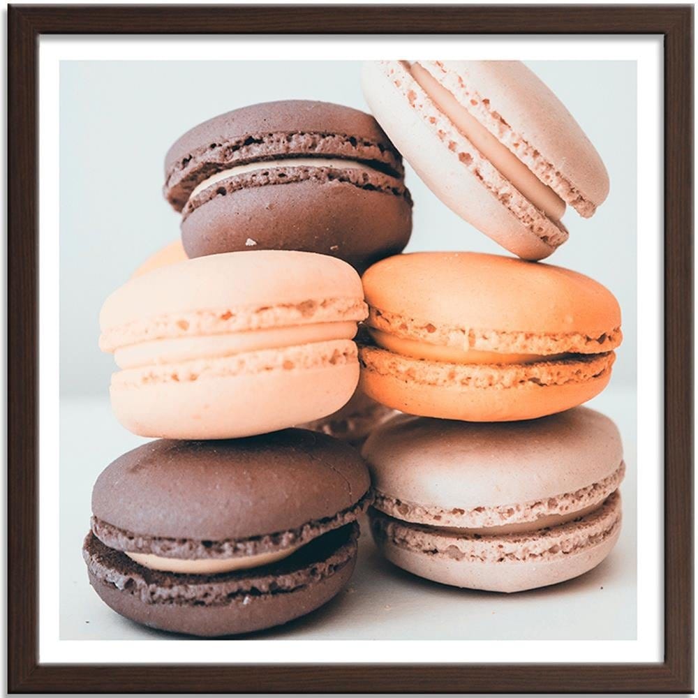 Glezna brūnā rāmī - Colored Macaroons 3 Home Trends DECO