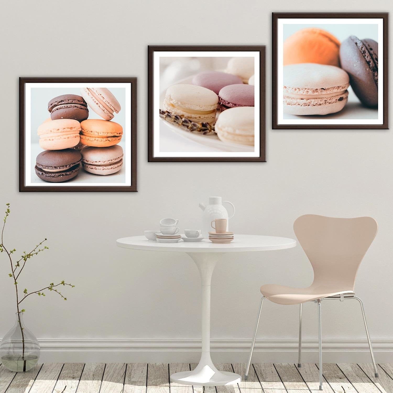 Glezna brūnā rāmī - Colored Macaroons 3 Home Trends DECO