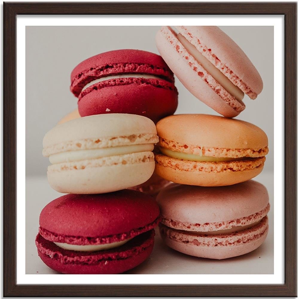 Glezna brūnā rāmī - Colored Macaroons Home Trends DECO