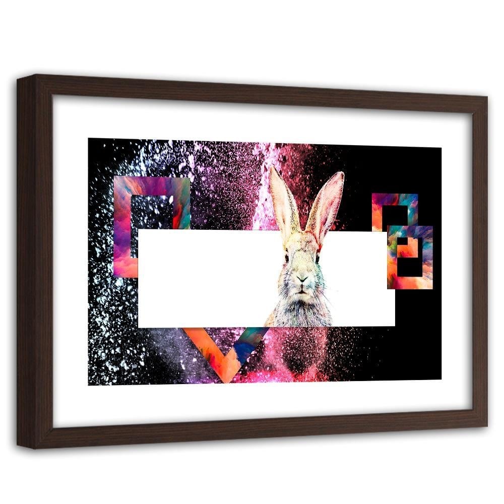 Glezna brūnā rāmī - Colored Rabbit Home Trends DECO