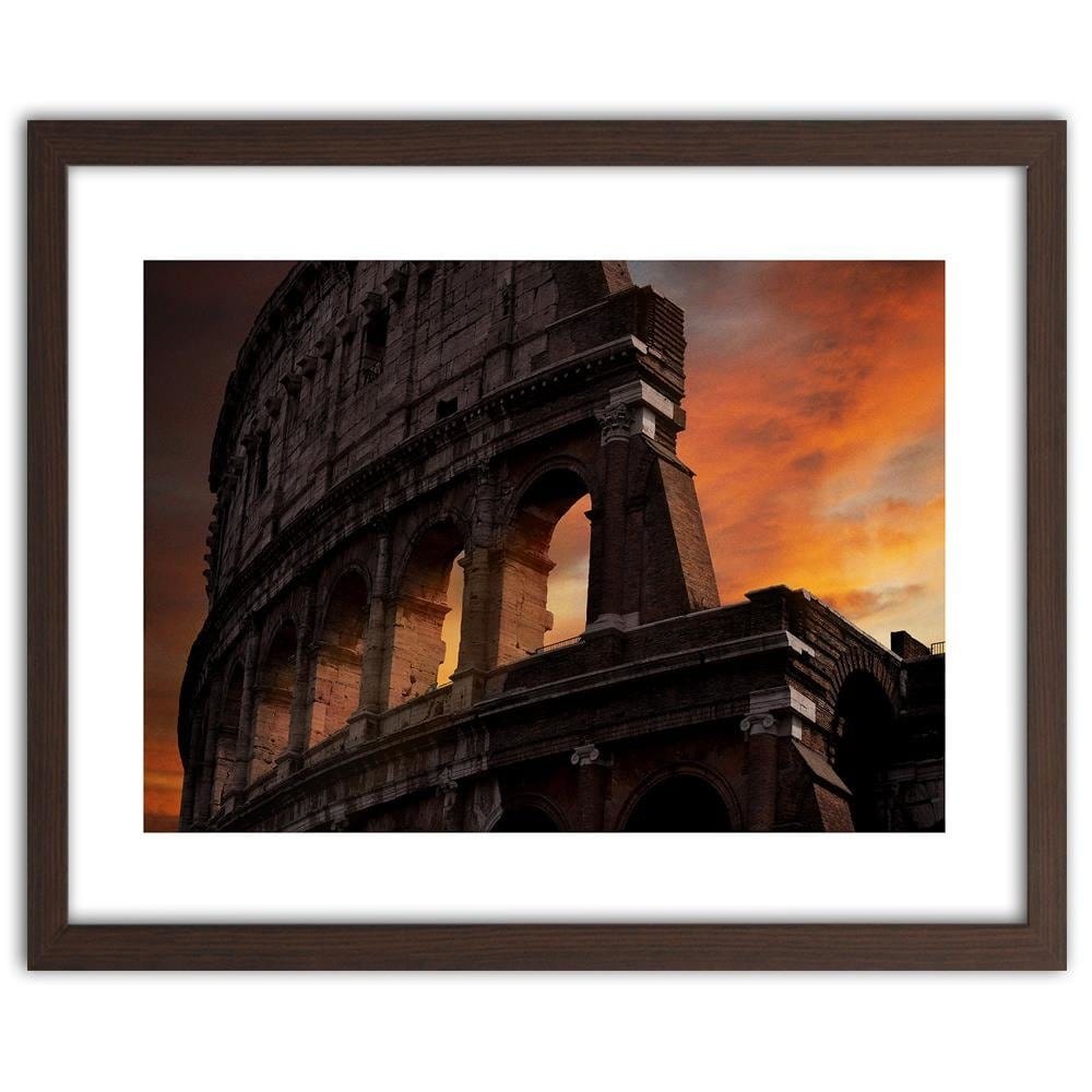 Glezna brūnā rāmī - Colosseum At Dusk Home Trends DECO