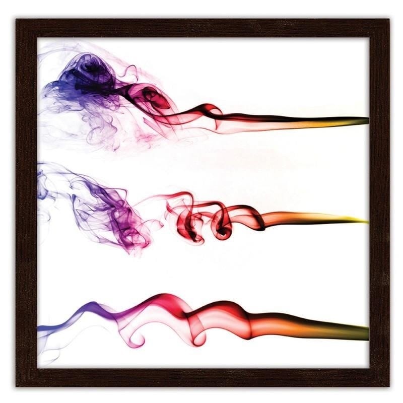 Glezna brūnā rāmī - Colourful abstract smoke Home Trends DECO