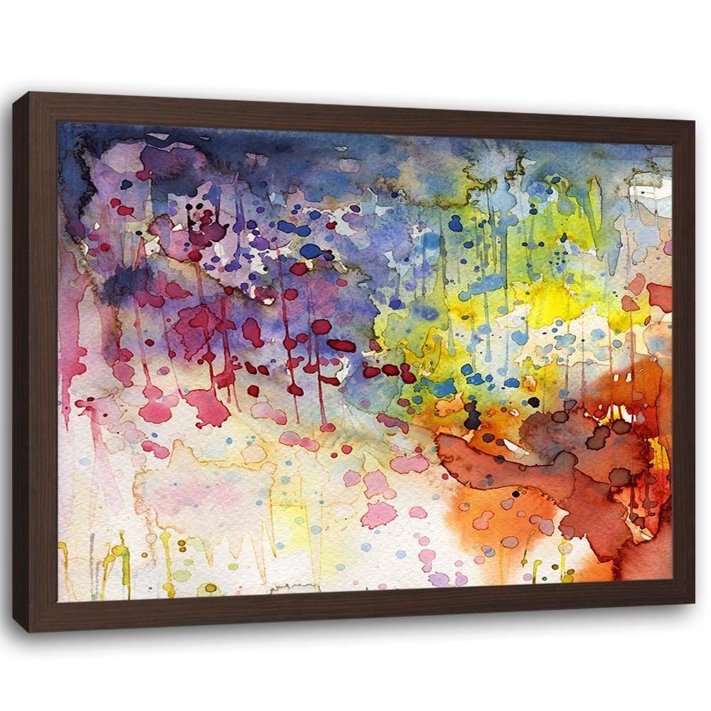 Glezna brūnā rāmī - Colourful Abstraction Home Trends DECO