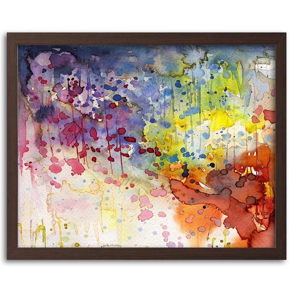 Glezna brūnā rāmī - Colourful Abstraction Home Trends DECO