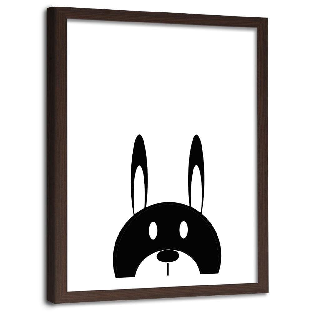 Glezna brūnā rāmī - Contrast Hare Home Trends DECO