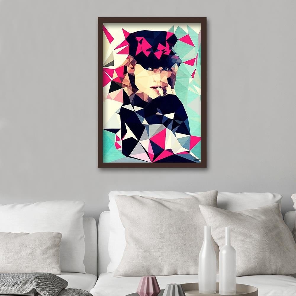 Glezna brūnā rāmī - Coquettish Woman Home Trends DECO