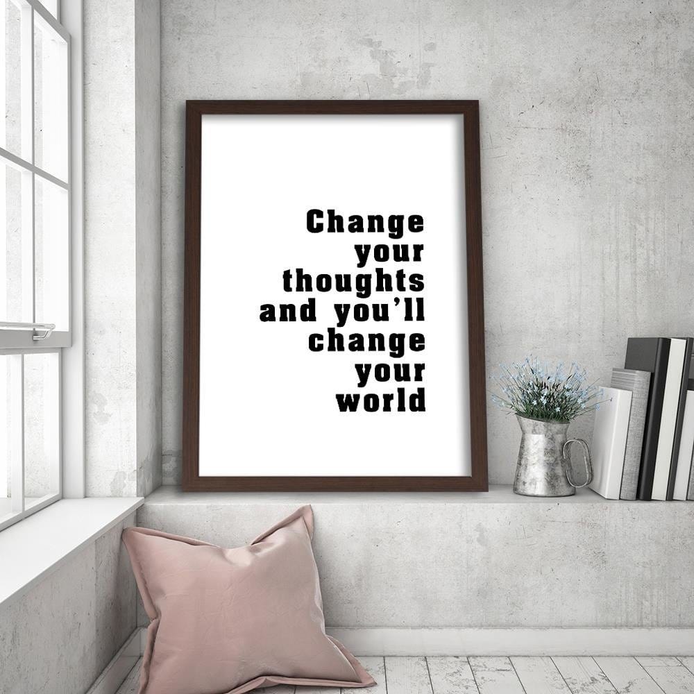 Glezna brūnā rāmī - Cover - Change Your Thoughts Home Trends DECO