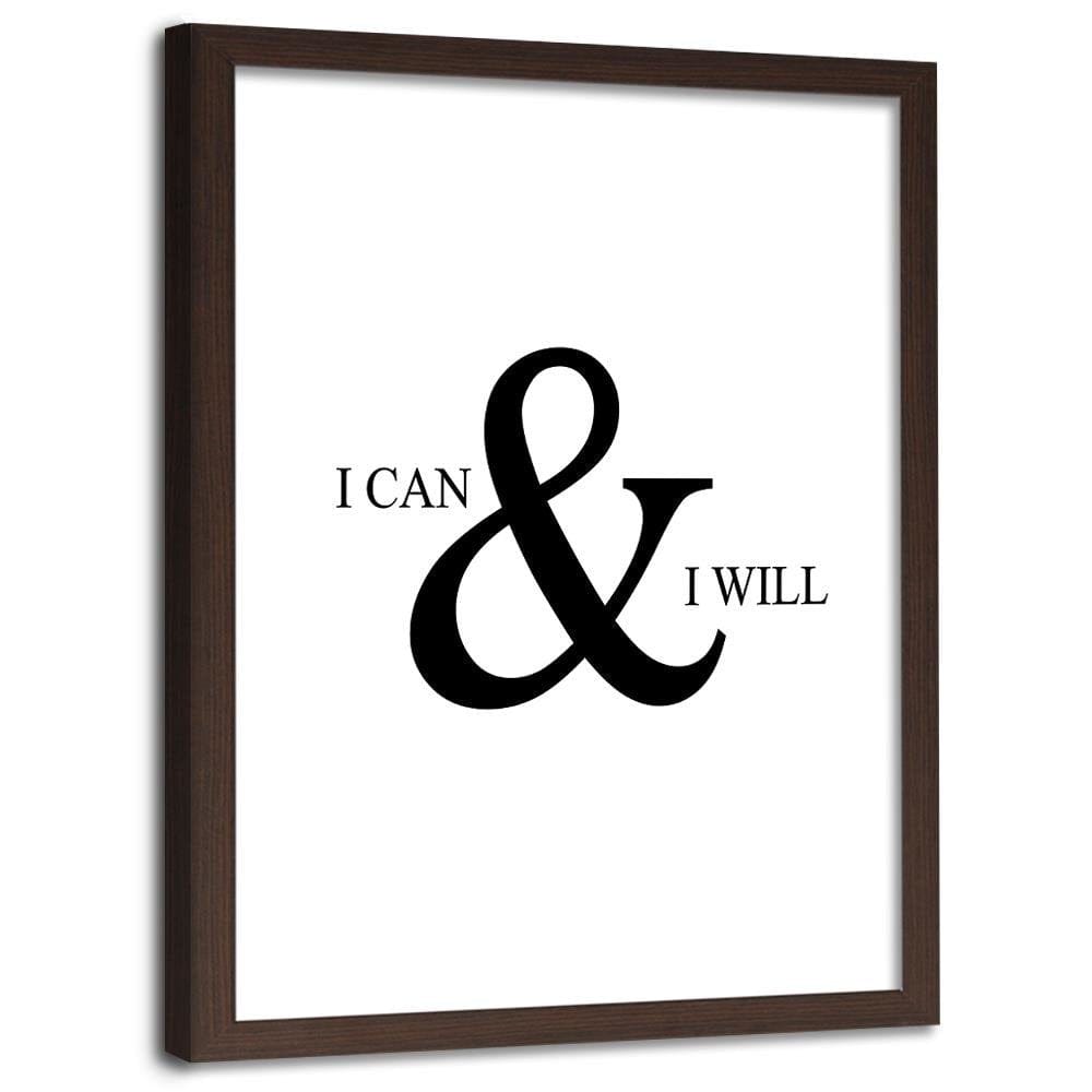Glezna brūnā rāmī - Cover - I Can Do Anything Home Trends DECO