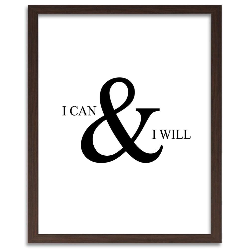 Glezna brūnā rāmī - Cover - I Can Do Anything Home Trends DECO