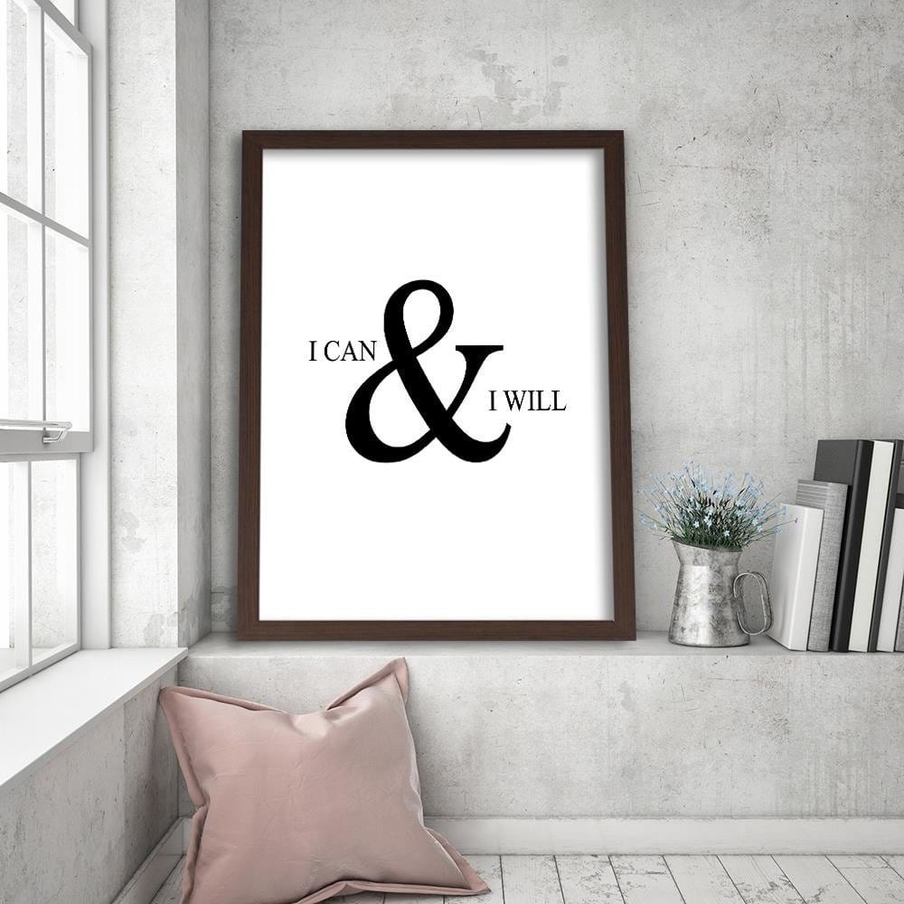 Glezna brūnā rāmī - Cover - I Can Do Anything Home Trends DECO