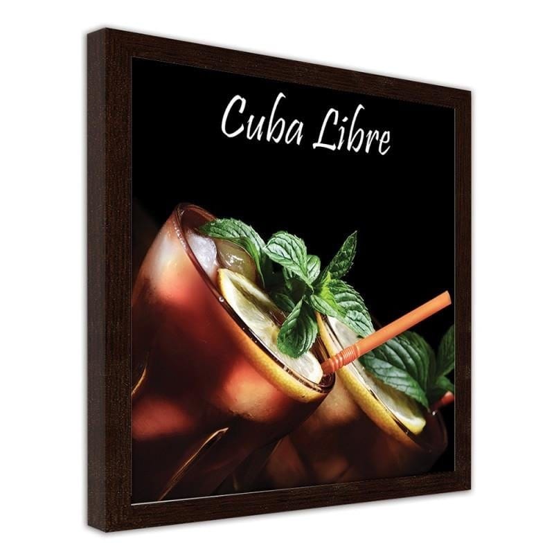 Glezna brūnā rāmī - Cuba libre cocktail Home Trends DECO